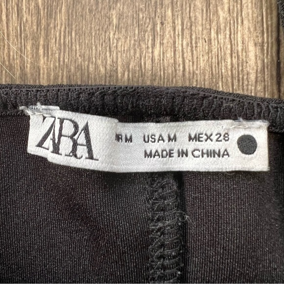 Zara Women’s Black Crop Top Sweetheart Neckline Sleeveless Thin Straps M - Picture 3 of 6